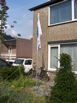 voor deze gelegenheid hadden we een mobiele vlaggenmast mee